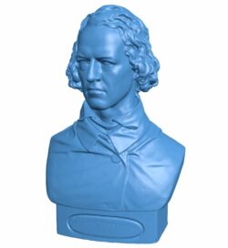 Alfred, Lord Tennyson Bust at Westminster Abbey, London B010879 3d model file for 3d printer