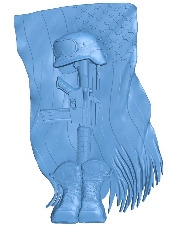 American soldier symbol T0009141 download free stl files 3d model for CNC wood carving