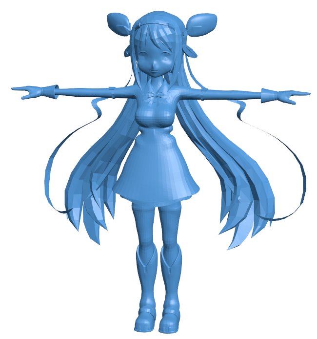 Anime character B010975 3d model file for 3d printer