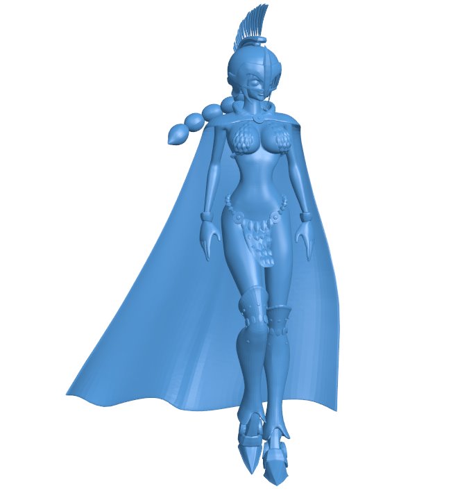 Anime warrior B010900 3d model file for 3d printer