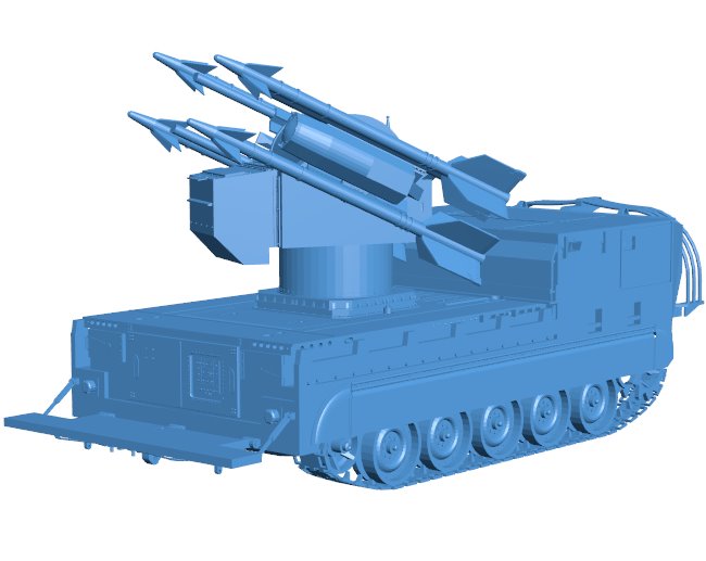 Anti-aircraft unit M730A1 tank B010889 3d model file for 3d printer