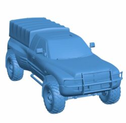 Army dodge truck B010880 3d model file for 3d printer
