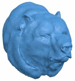 Bear head B011029 3d model file for 3d printer