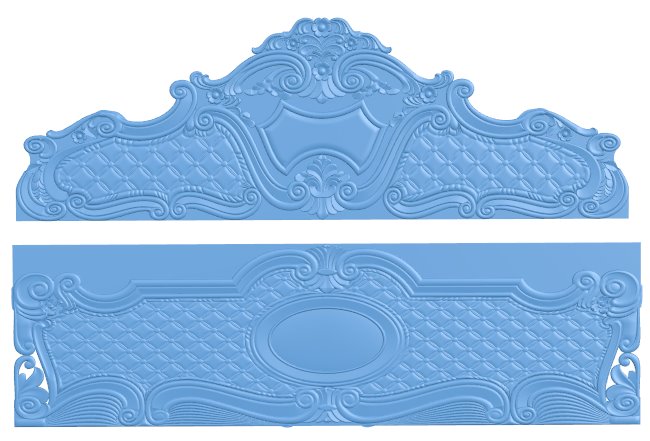 Bed frame pattern T0009024 download free stl files 3d model for CNC wood carving