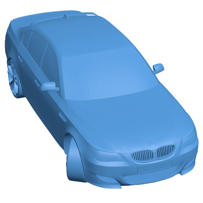 Car BMW M5 B011049 3d model file for 3d printer