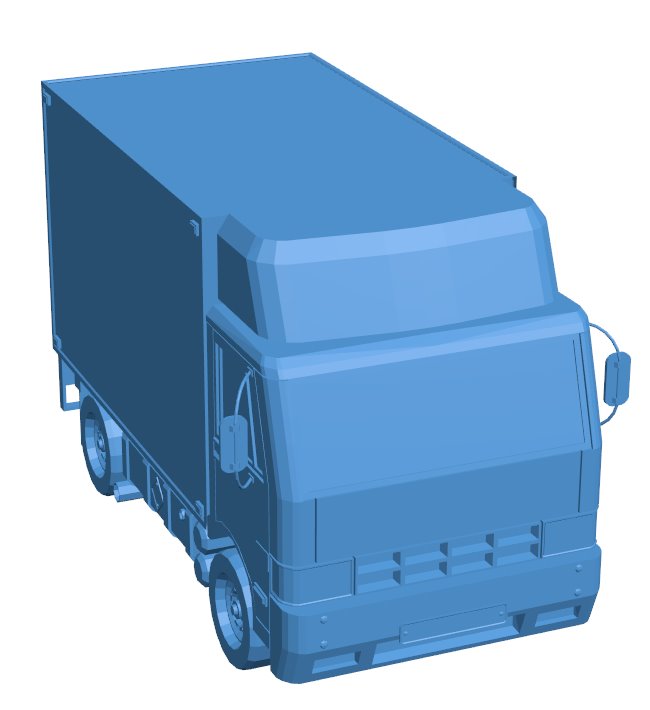 Cartoon truck B011006 3d model file for 3d printer