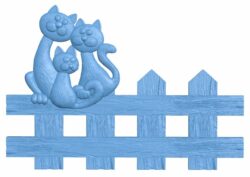 Cats T0009583 download free stl files 3d model for CNC wood carving