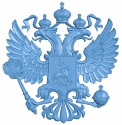 Coat of arms of Russia T0009040 download free stl files 3d model for CNC wood carving
