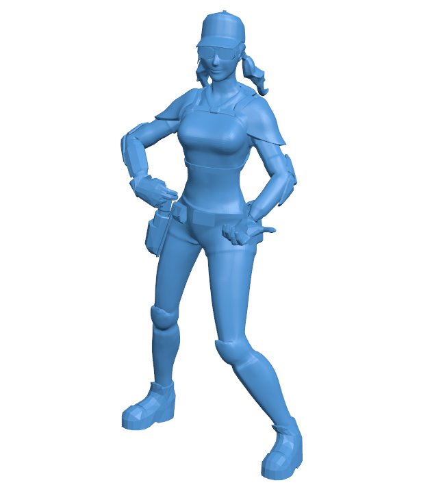 Combat Girl B010912 3d model file for 3d printer