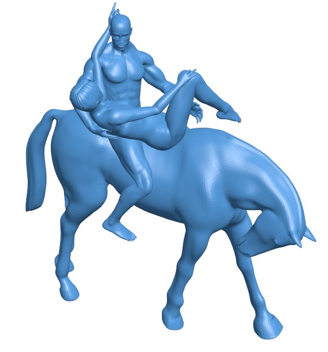 Couple riding horses B010982 3d model file for 3d printer