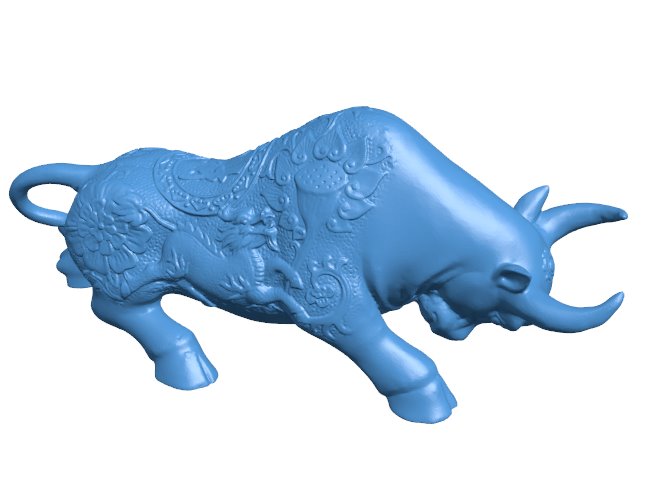 Cow statue pattern B010899 3d model file for 3d printer