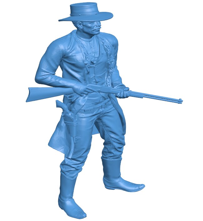 Cowboy poetry hunt B010951 3d model file for 3d printer