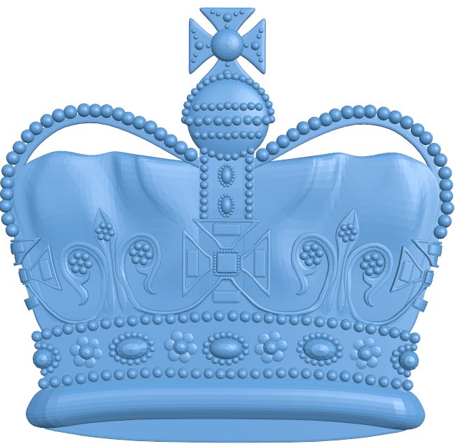 Crown pattern T0009186 download free stl files 3d model for CNC wood carving