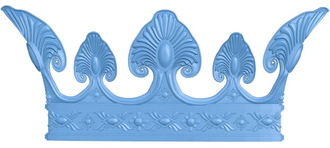 Crown pattern T0009187 download free stl files 3d model for CNC wood carving