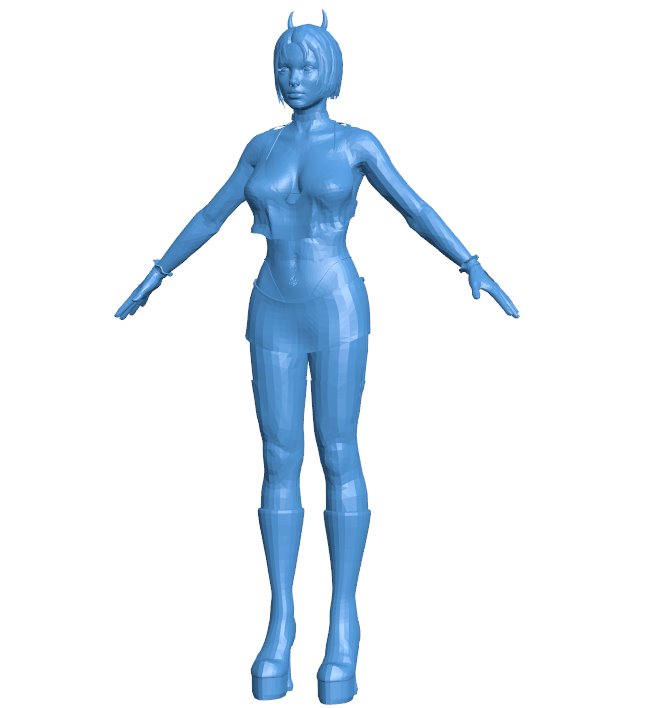 Devil girl B010959 3d model file for 3d printer