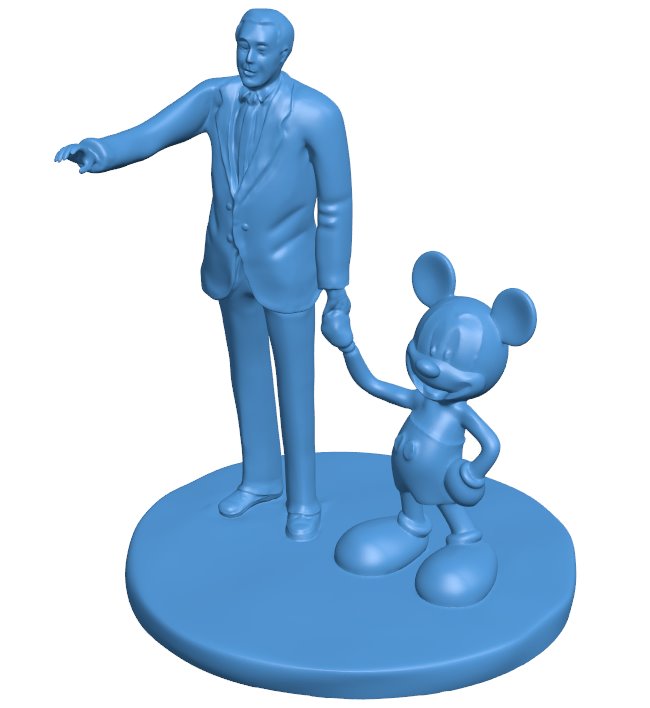 Disney Partners Sculpture at Disneyland Resort, California B011012 3d model file for 3d printer