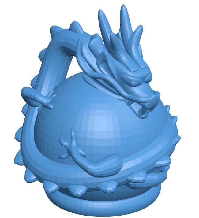 Dragon on ball B010895 3d model file for 3d printer