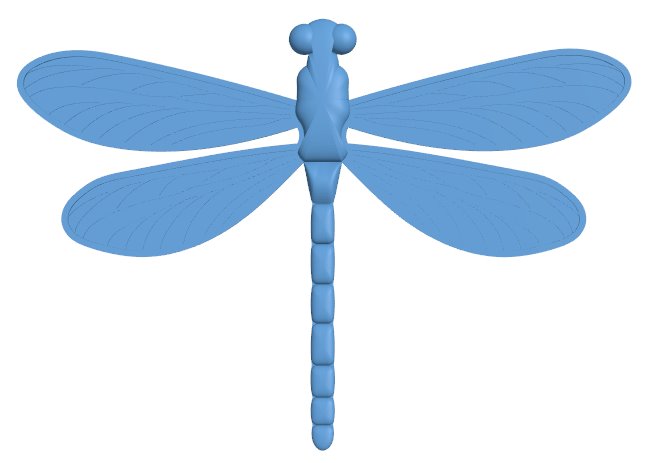 Dragonfly T0009545 download free stl files 3d model for CNC wood carving