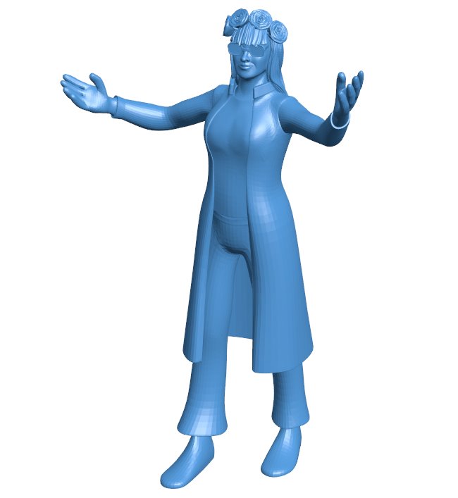 Female Hippie Bard B011044 3d model file for 3d printer