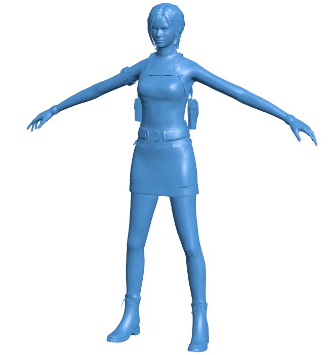 Female assassin B010888 3d model file for 3d printer