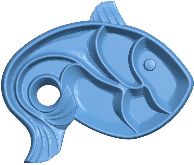 Fish tray T0009266 download free stl files 3d model for CNC wood carving