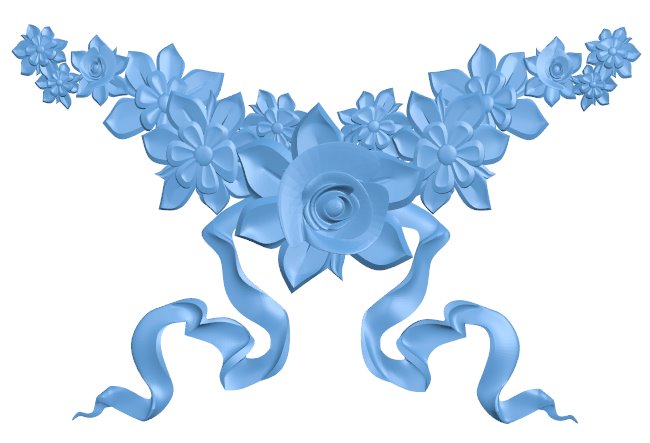 Flower pattern T0009193 download free stl files 3d model for CNC wood carving