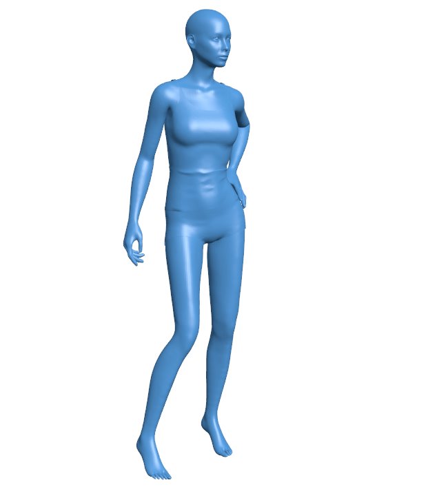 Girl doing sports B011071 3d model file for 3d printer