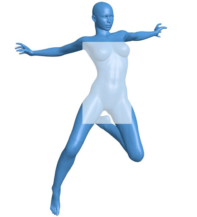 Girl flying B010937 3d model file for 3d printer