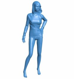 Girl in a hoodie B010922 3d model file for 3d printer