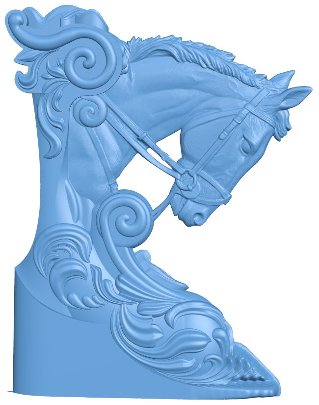Horse pattern T0009464 download free stl files 3d model for CNC wood carving
