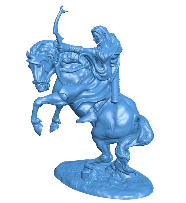 Horseback archery B010952 3d model file for 3d printer