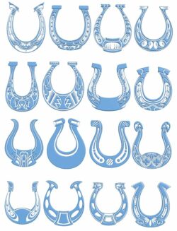 Horseshoe pattern T0009121 download free stl files 3d model for CNC wood carving