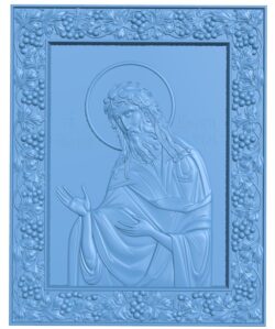 Icon of Saint John the Baptist T0009269 download free stl files 3d model for CNC wood carving