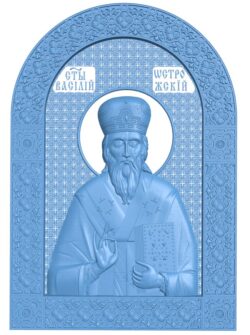 Icon of Vasily Ostrovsky T0009273 download free stl files 3d model for CNC wood carving