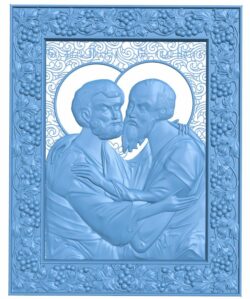Icon of the Holy Apostles Peter and Paul T0009270 download free stl files 3d model for CNC wood carving