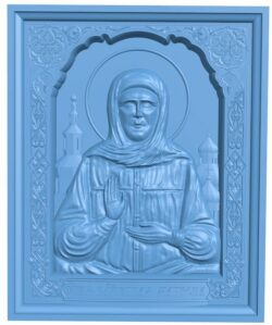 Icon of the Holy Matrona of Moscow T0009348 download free stl files 3d model for CNC wood carving