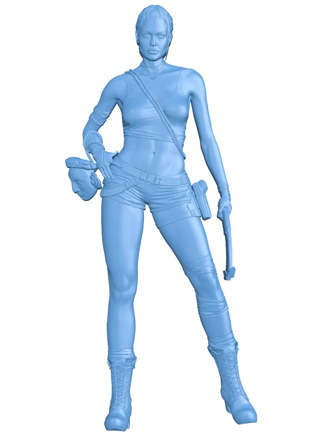 Lara Croft Tomb Raider T0009394 download free stl files 3d model for CNC wood carving