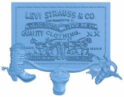 Levi’s logo T0009198 download free stl files 3d model for CNC wood carving