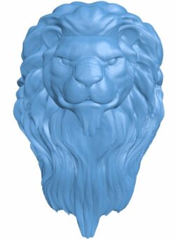 Lion head T0009122 download free stl files 3d model for CNC wood carving