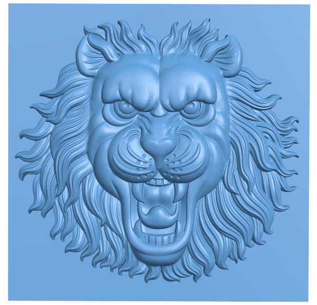 Lion head T0009154 download free stl files 3d model for CNC wood carving