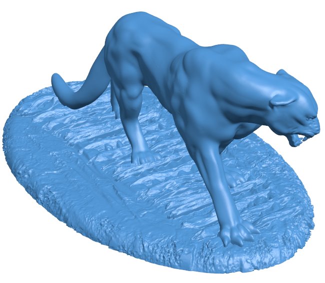 Lion on the grassland B010949 3d model file for 3d printer