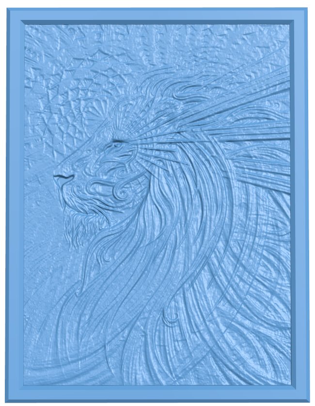 Lion painting T0009549 download free stl files 3d model for CNC wood carving