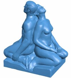 Man-Woman at Vigeland Sculpture Park, Norway B011021 3d model file for 3d printer