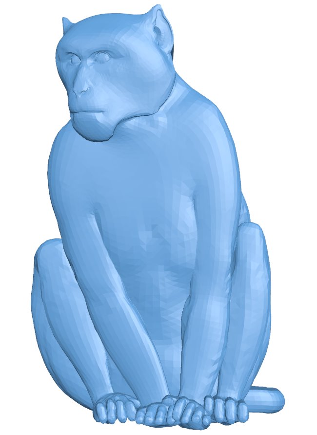 Monkey T0009396 download free stl files 3d model for CNC wood carving