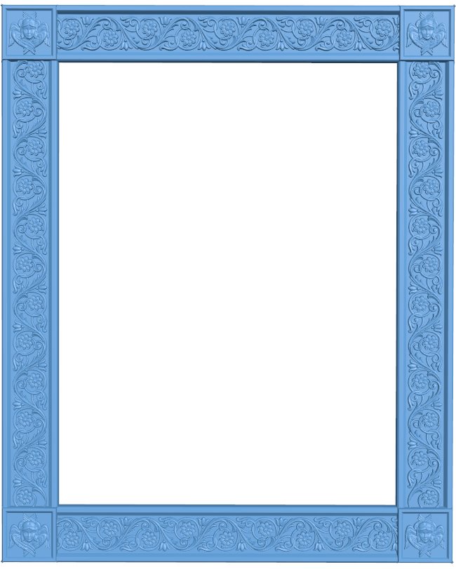Picture frame or mirror T0009056 download free stl files 3d model for CNC wood carving
