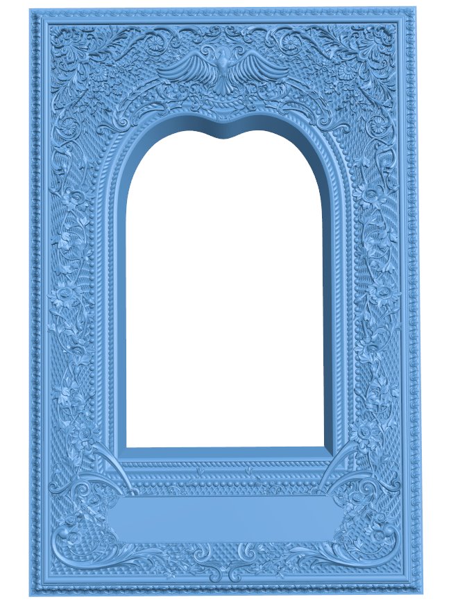 Picture frame or mirror T0009171 download free stl files 3d model for CNC wood carving
