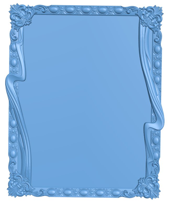 Picture frame or mirror T0009293 download free stl files 3d model for CNC wood carving