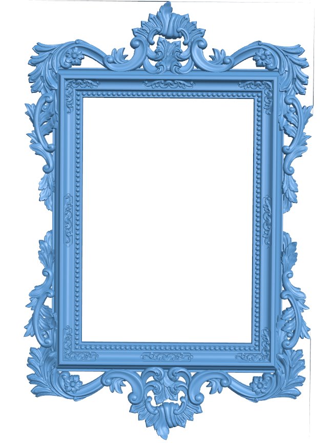 Picture frame or mirror T0009375 download free stl files 3d model for CNC wood carving