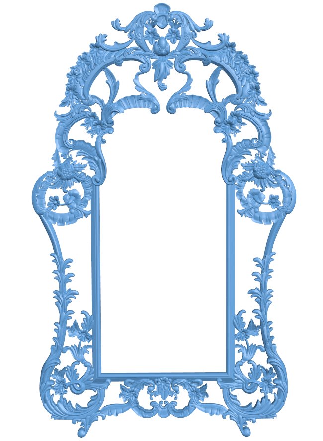 Picture frame or mirror T0009416 download free stl files 3d model for CNC wood carving