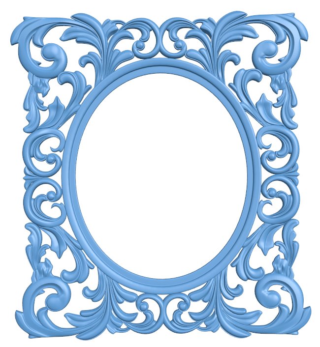 Picture frame or mirror T0009492 download free stl files 3d model for CNC wood carving